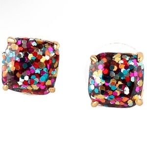 New Kate Spade New York Mini Small Square Stud earrings